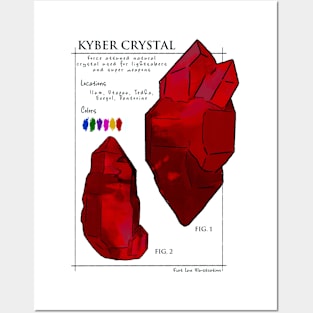 Kyber Crystal Science Illustration in Red Posters and Art